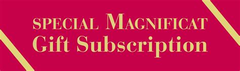 magnificat gift subscription